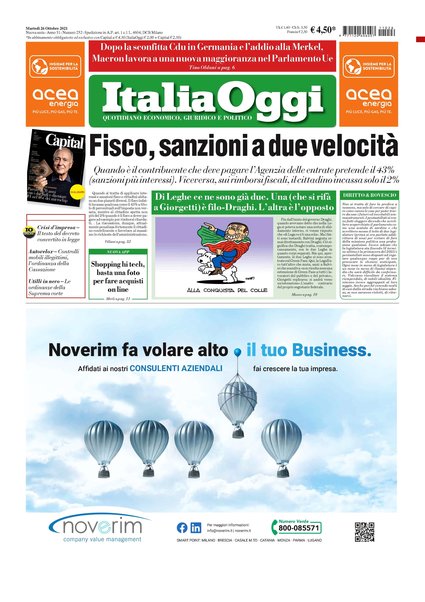 Italia oggi : quotidiano di economia finanza e politica